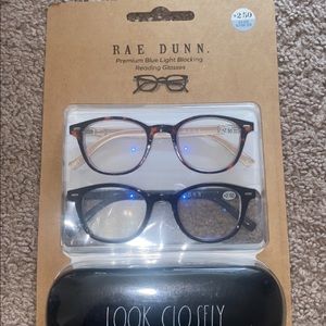 Brand New Rae Dunn Blue light blocking reading glasses. +2.50. 📌
